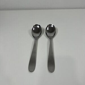 CAMBRIDGE V-22 Set of 2 Apex Satin Cambridge Flatware Stainless Soup Spoons